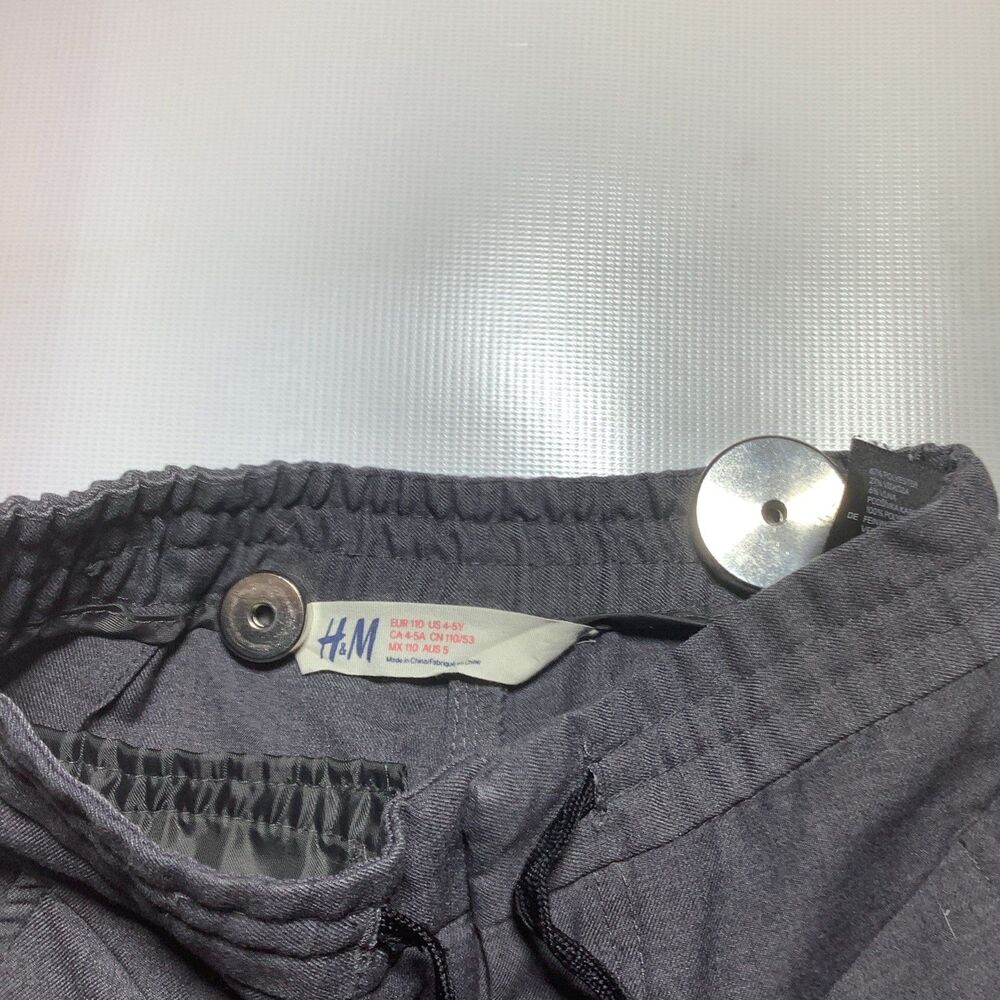 H&M Boys Straight Leg Suit Pants - Gray - Size 5 - Picture 3 of 6